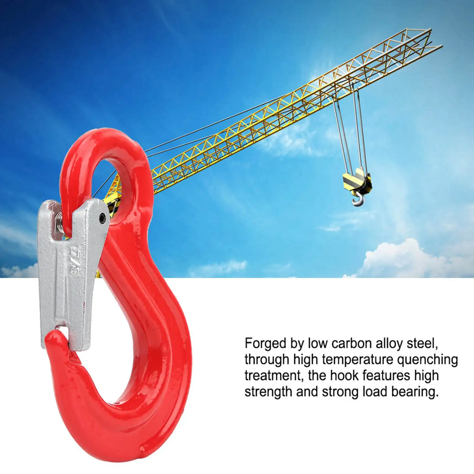 Round Fixed Eye Lifting Hook 3200kg Load Bearing Low Carbon Alloy Steel Crane Hoist Hook for Factory Lifting Harbor Hoisting
