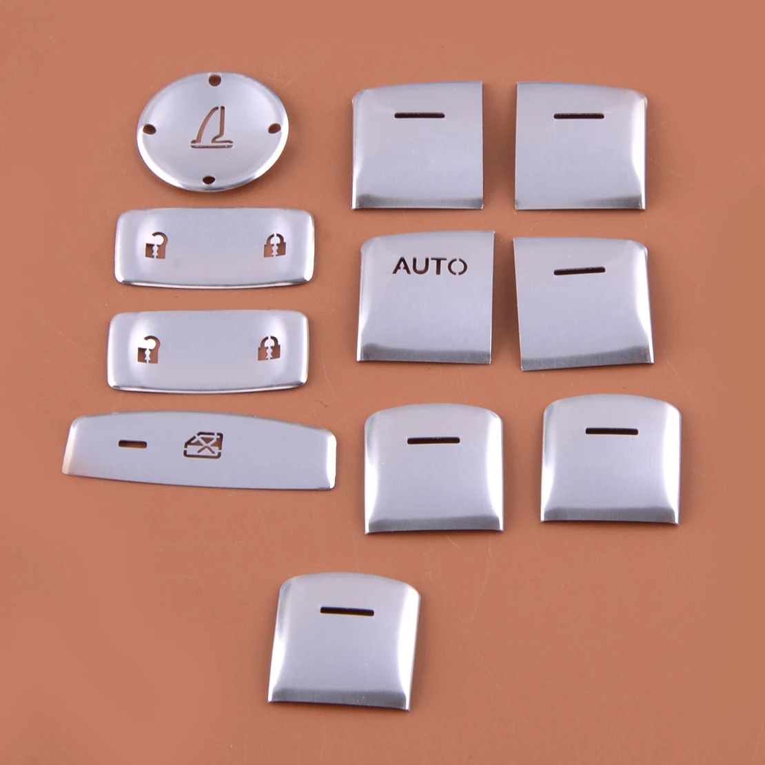 Car Silver Window Switch Control Button Cover Trim Kit Fit for Honda CR-V 2017 2018 2019 without Heating Button Hole