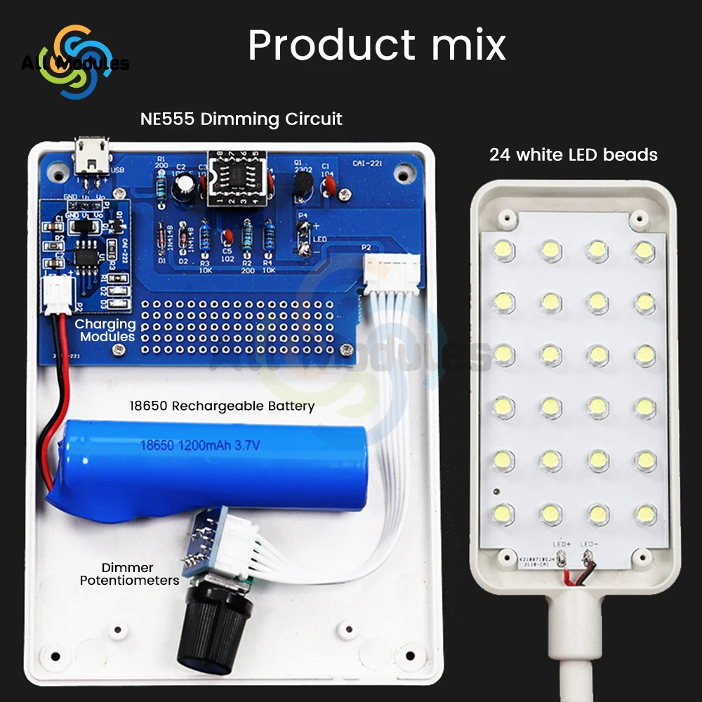 Diy Electronic Soldering Kit Ne555 Led Desk Lamp Dimmer Pwm Circuit Assembly Diy Soldering Practice Skills Assembly