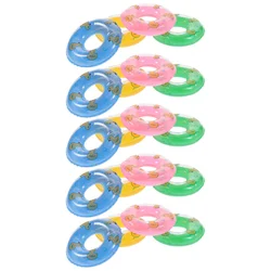 20 Pcs Floaty Inflatable Swimming Ring Water Pool Miniature House Decors Baby Dollhouse