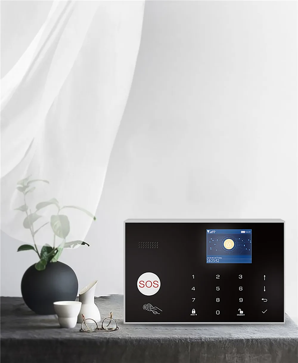 Приложение Tuya, дистанционное управление с клавиатурой, Wi-Fi + 4G/GSM, система сигнализации, датчик домашней охранной сигнализации, PIR-детектор, дверной контакт, кнопка SOS