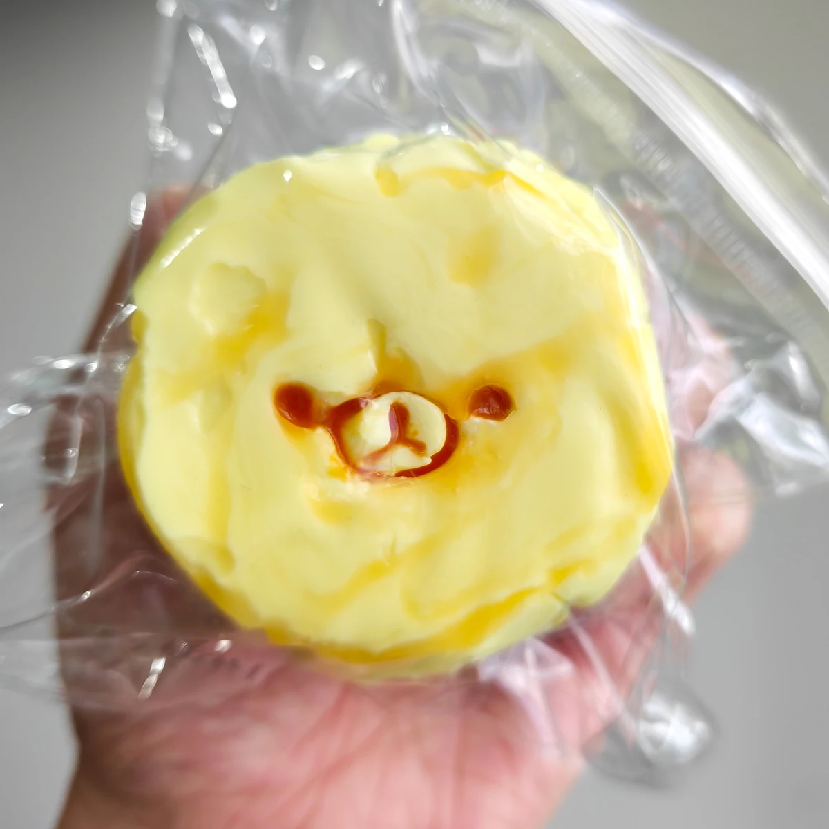 Pudding-shaped Squeeze Ball Caramel Crunchy Handmade Squishy Portable Diy Fidget Accessory For Stress Relief & Cute Desk Play