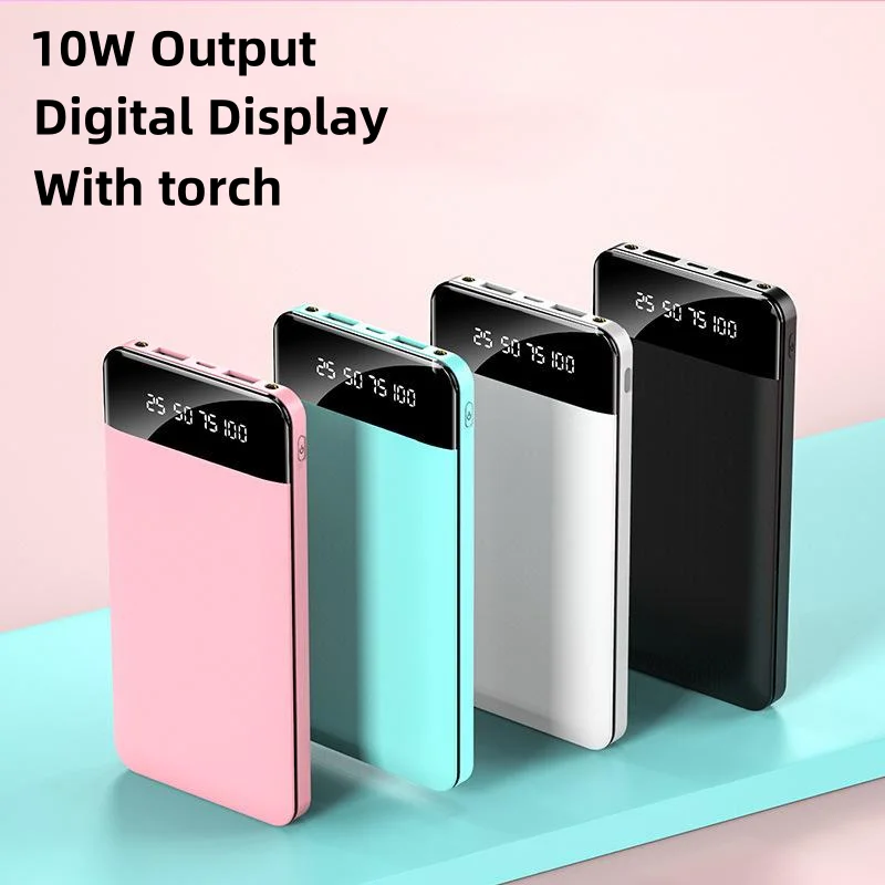 

20000mAh 10W Power Bank Fast Charging High Capacity Digital Display Power Bank For iPhone Samsung Huawei 10W Powerbank