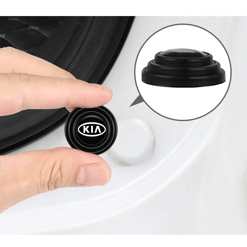 For Kia Rio Ceed Sportage Cerato Soul Picanto Car Silicone Door Shock Stickers Absorber Soundproof Buffer Pier auto Accessories