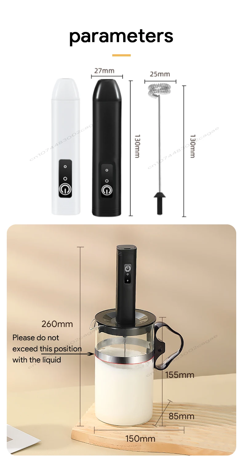 MINI Kaffeeaufschäumer USB wiederaufladbar 3 Geschwindigkeiten Schaumbereiter Kaffee Milch Mixer elektrischer Griff Mixer Schneebesen heiße Kochutensilien – Detail 28