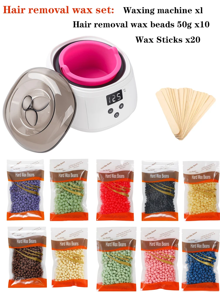 

500ml LCD Display Smart Silicone Liner Hand and Foot Wax Therapy Machine kit,and Wax Heating Wax Hair Removal Machine kit