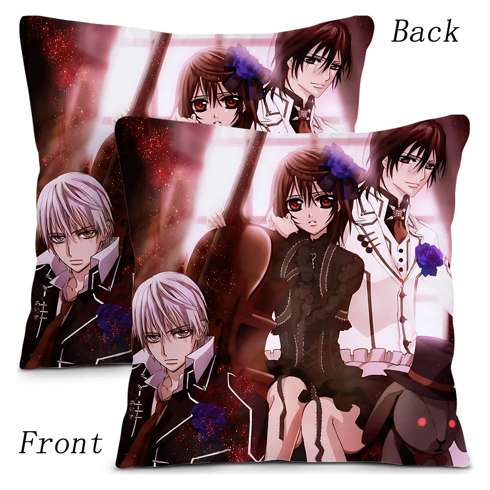 V-Vampire Knight Anime Pillow Covers Cartoon Sofa Decorative Home Double-sided Printing Short Plush Cute Cushion Cover