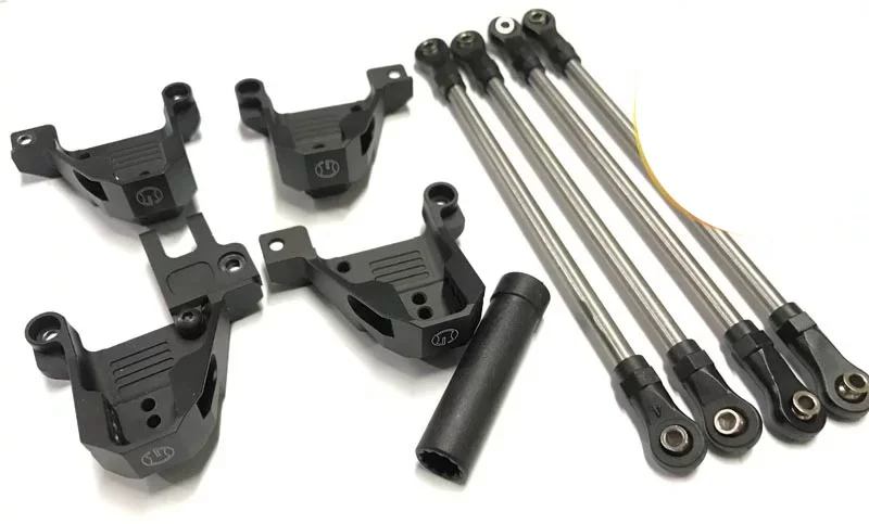 Traxxas #8057 TRX-4 Chassis Conversion Kit Short 312mm to Long 324mm Wheelbase Rear Suspension Links Shock Towers Extended