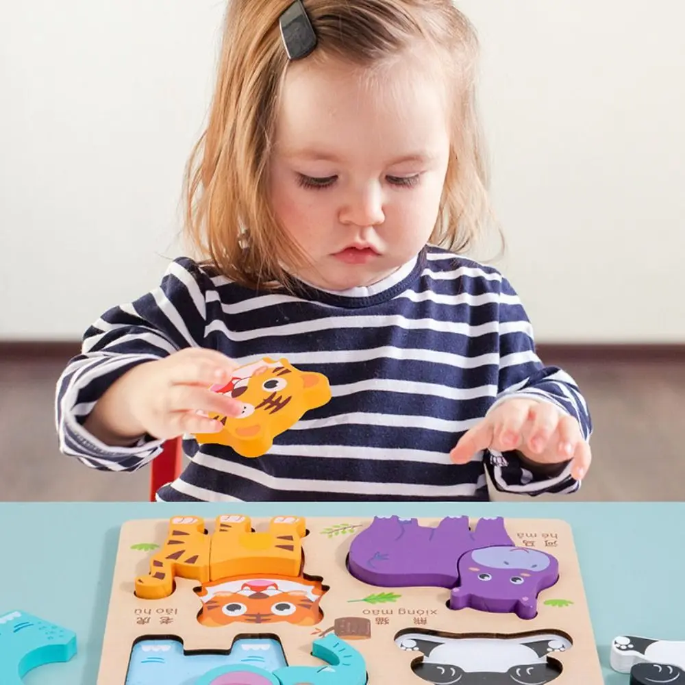 

Соответствующие игрушки, деревянные игрушки, 3D пазлы, Монтессори, познавательная доска-головоломка 4 в 1, портативное логическое мышление