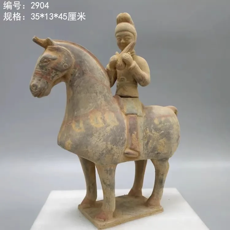 

Antique pottery statue,General riding sculpture ,hand painting,furnishing collection&adornment,free shipping