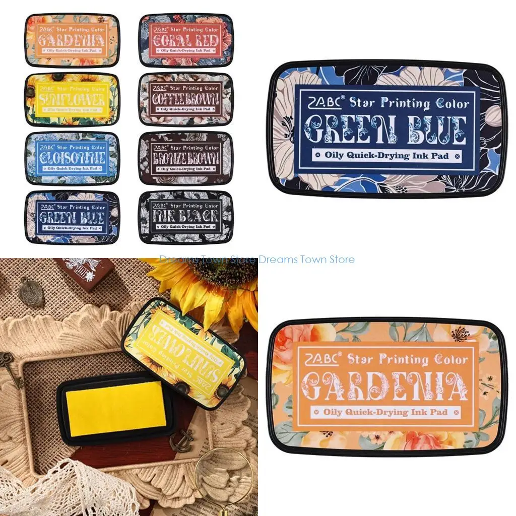 HX6A Quick Drying Waterproof Stamp Pad Craft Pad Vintage Color Oil Based Pad