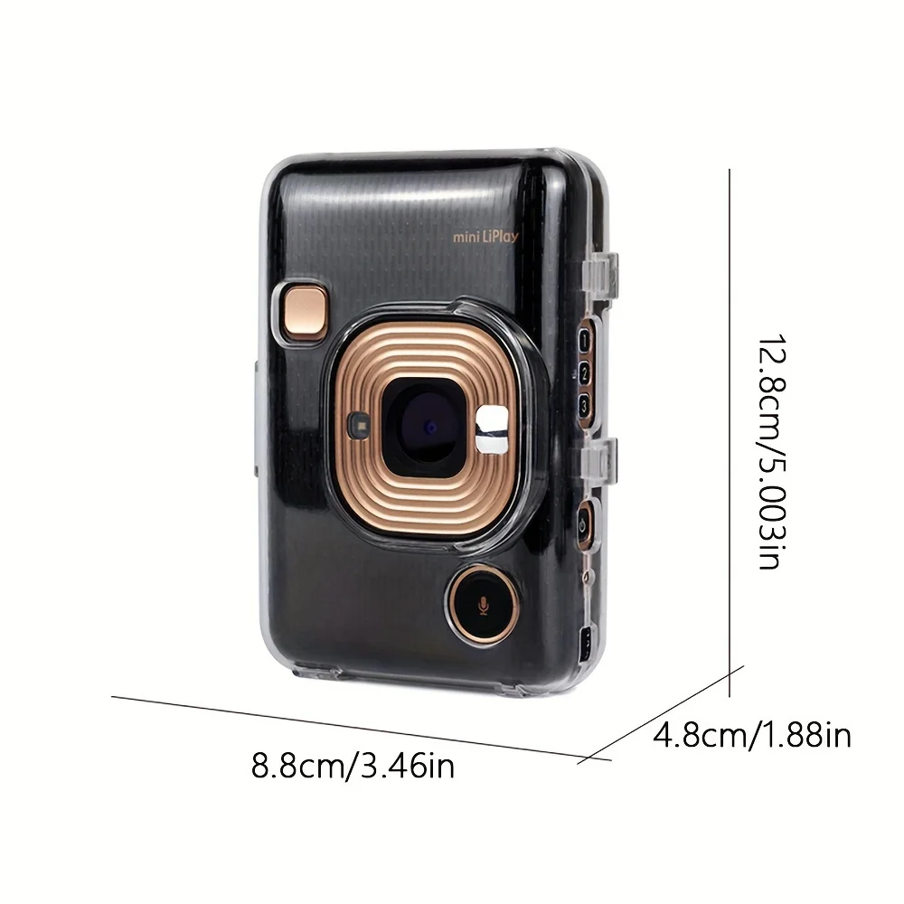 1-Piece Camera Case Transparent Protective Hard Case for Instax Mini Liplay Camera - (Camera Not Included)