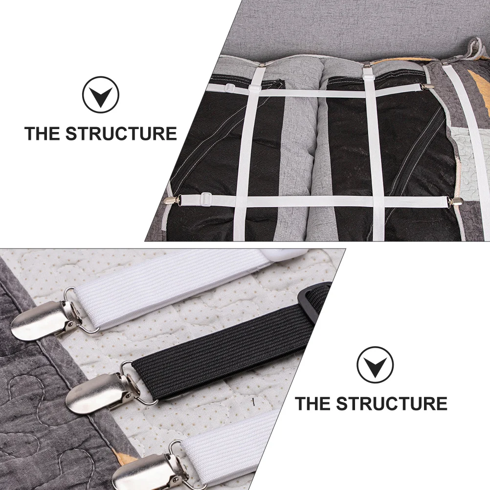 

8pcs Premium Bed Sheet Holder Thick Elastic Clips Strong Grippers For Mattress Covers Fitted Sheets Fastening