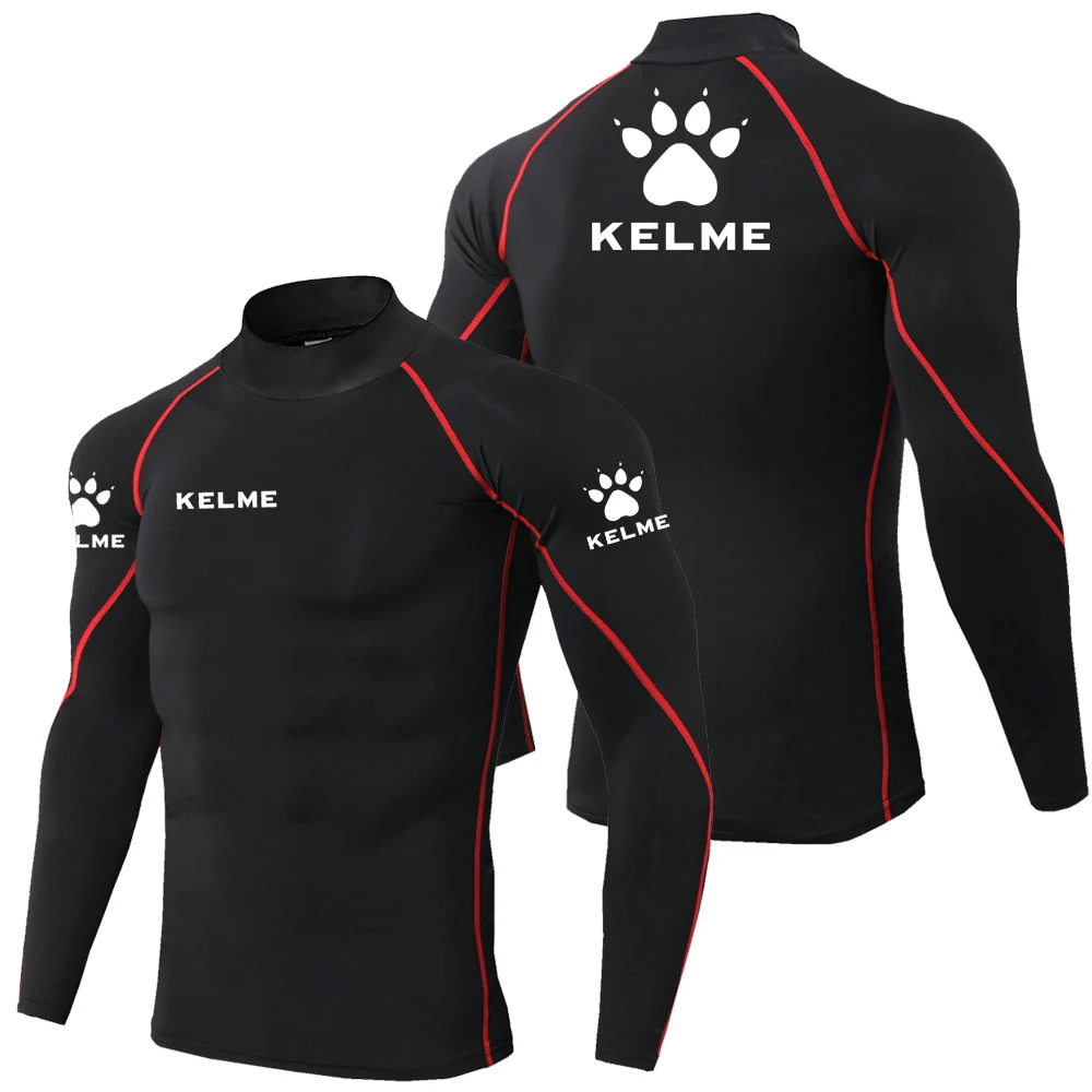 KELME Sport T-shirt Quick Dry Bodybuilding Running Shirt Long Sleeve Compression Top Gym T Shirt Men Breathable And Quick-Dr