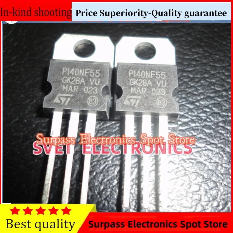 10PCS-50PCS   STP140NF55 P140NF55  N 55V 80A TO-220 Original  Fast shipping