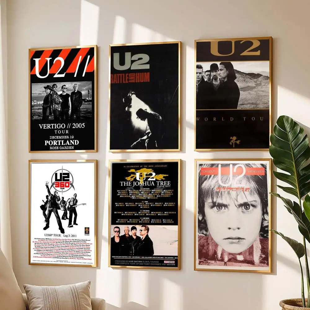 band U-U2-U Painting Calligraphy Boho Botanical Decor for Living Room  Elegant Home Style