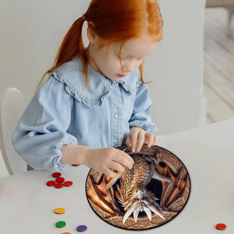 Kit de construction de modèles de vision 3D pour adultes, puzzles de dragon, jouets d'apprentissage et de dos, forme unique, forme d'animaux, 150 pièces