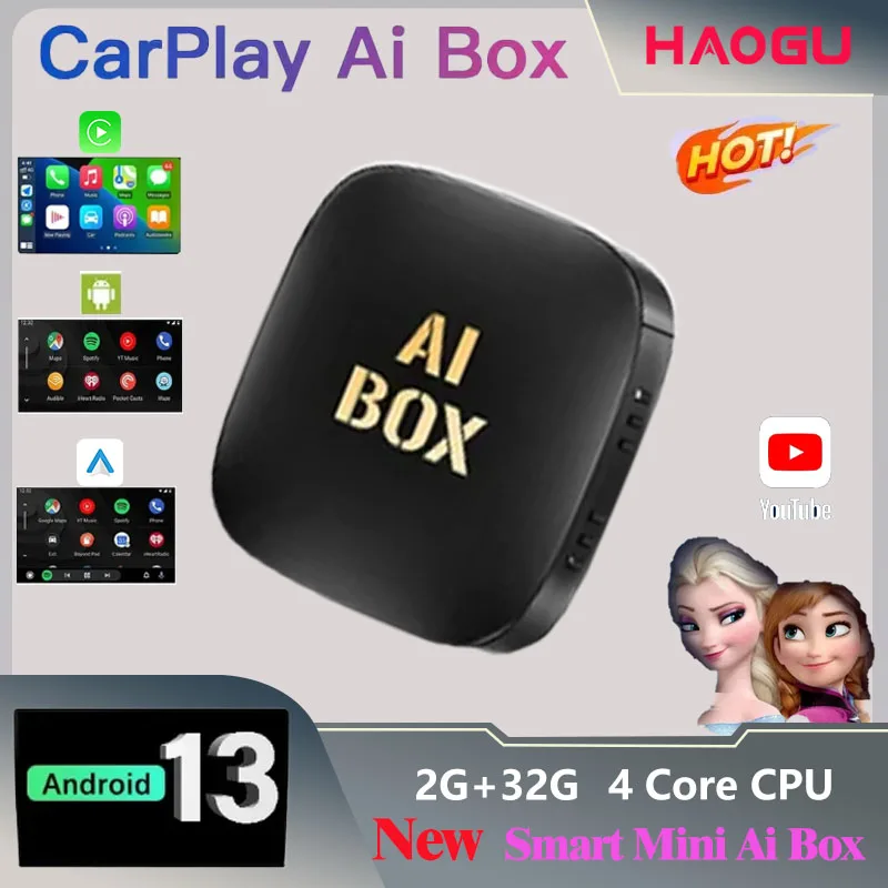 

CarPlay Smart Ai Box Android 13 Android Wireless CarPlay Android Car Adapter for YouTube for Netflix smart Entertainment System