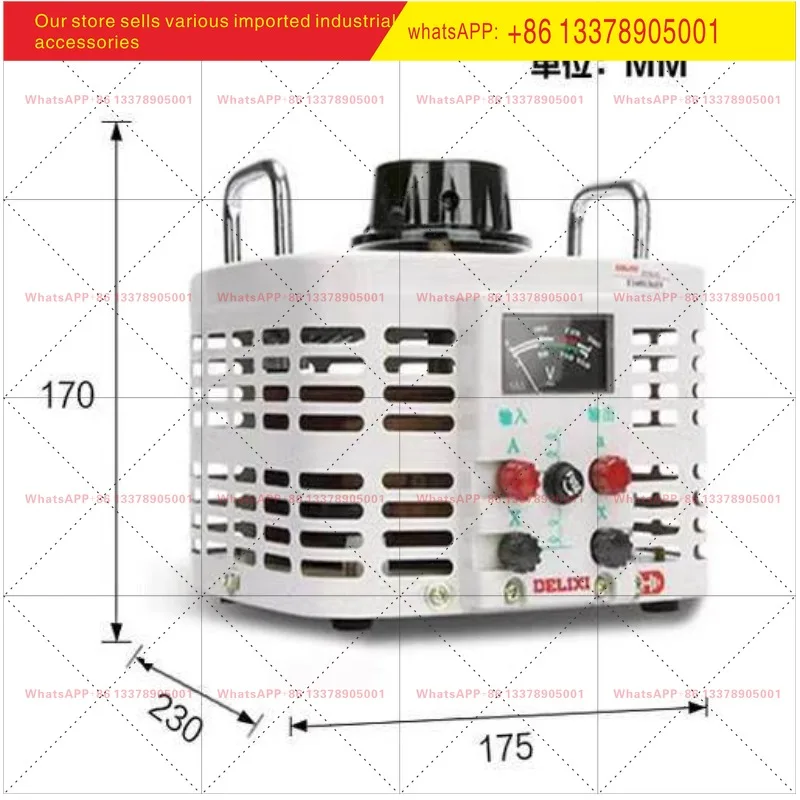 Delixi single-phase contact voltage regulator 3000W input 220V TDGC2 3KVA adjustable 0-250V