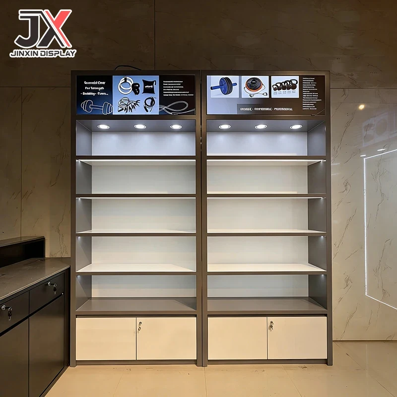 custom.Custom Design Multi-functional LED Display Cabinet | High Quality Durable Shelves Painted Rect