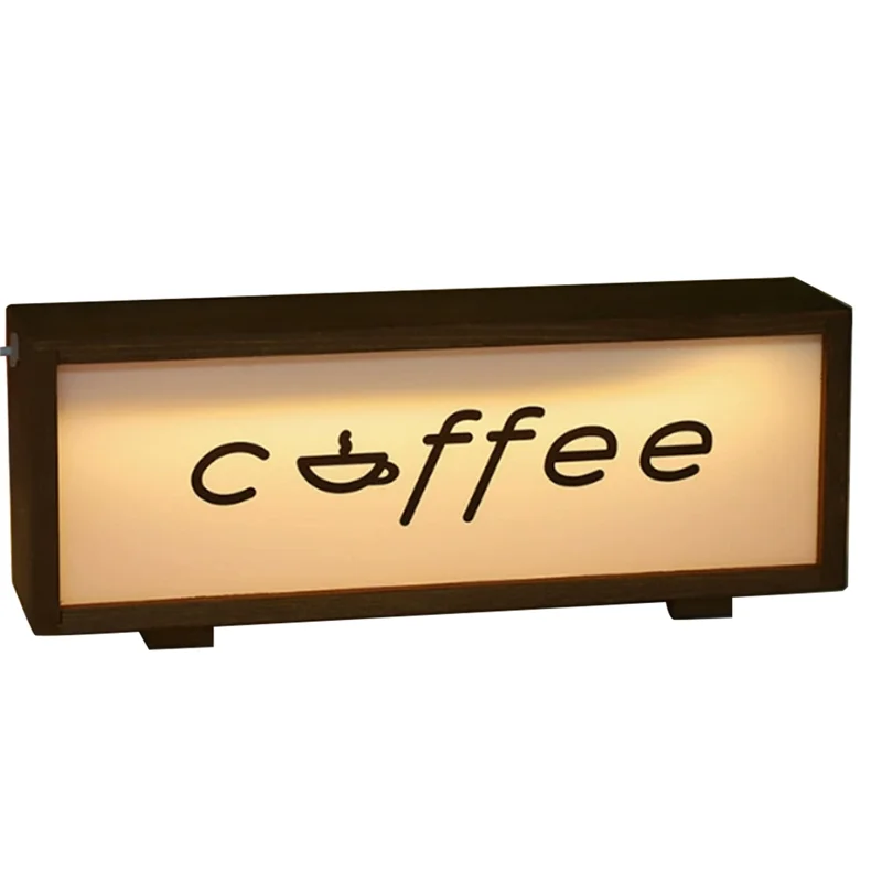 A73E-Wooden Acrylic Night Light Photo Frame Bedroom Bedside Lamp Home Desktop Decoration