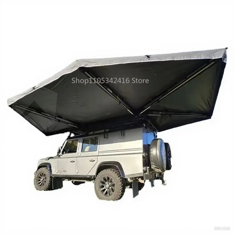 Free Standing 4x4 4WD Camping Car Roof Awning 270 LED Side Awning Canvas Shelter For Caravan SUV Offroad Accessories