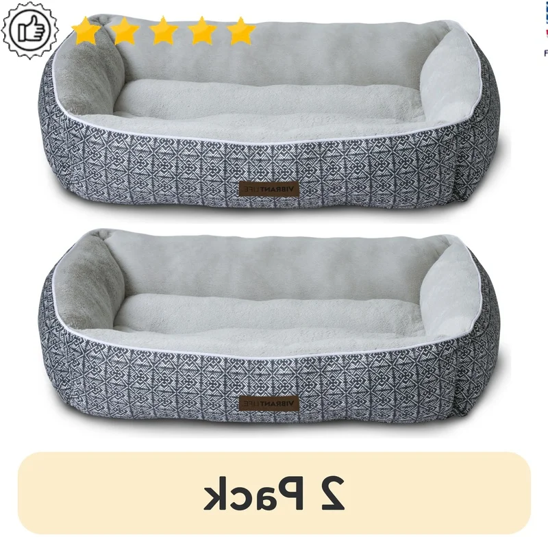

Large Pet Bed Dogs Bolstered Cozy Washable Dog Lounger Ideal Boxers Labradors Golden Retrievers Eco-Friendly Design Durable