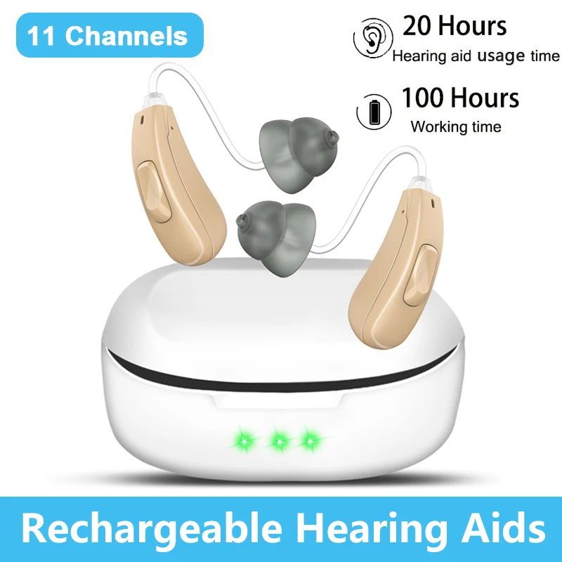 

Rechargeable Hearing Aids Digital Hearing Aid For Deafness Intelligent Noise Reduction Sound Amplifier 11 channels Audifonos