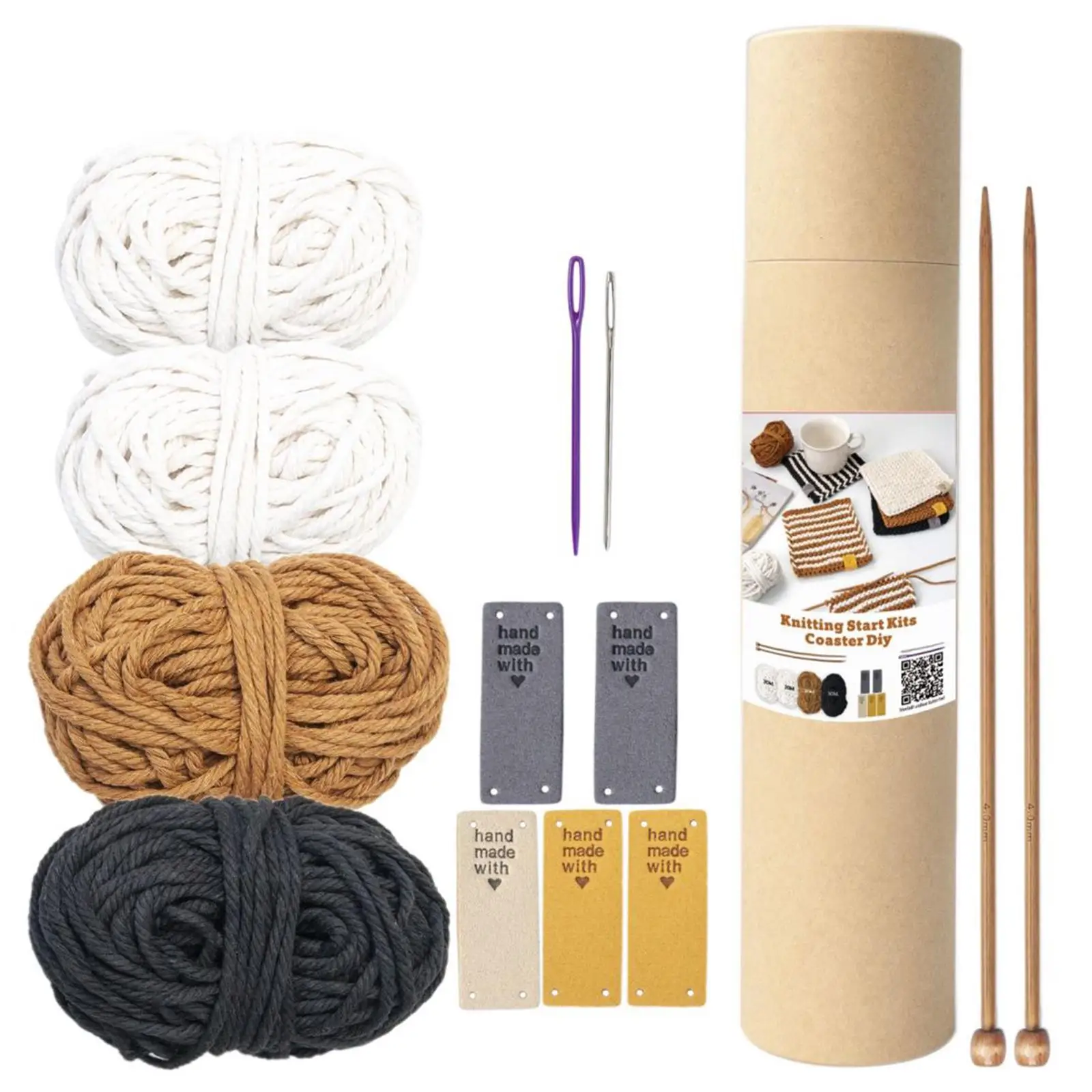 Coaster DIY Set Handwoven Beiginner Crochet Set Carpets Handcraft Coasters