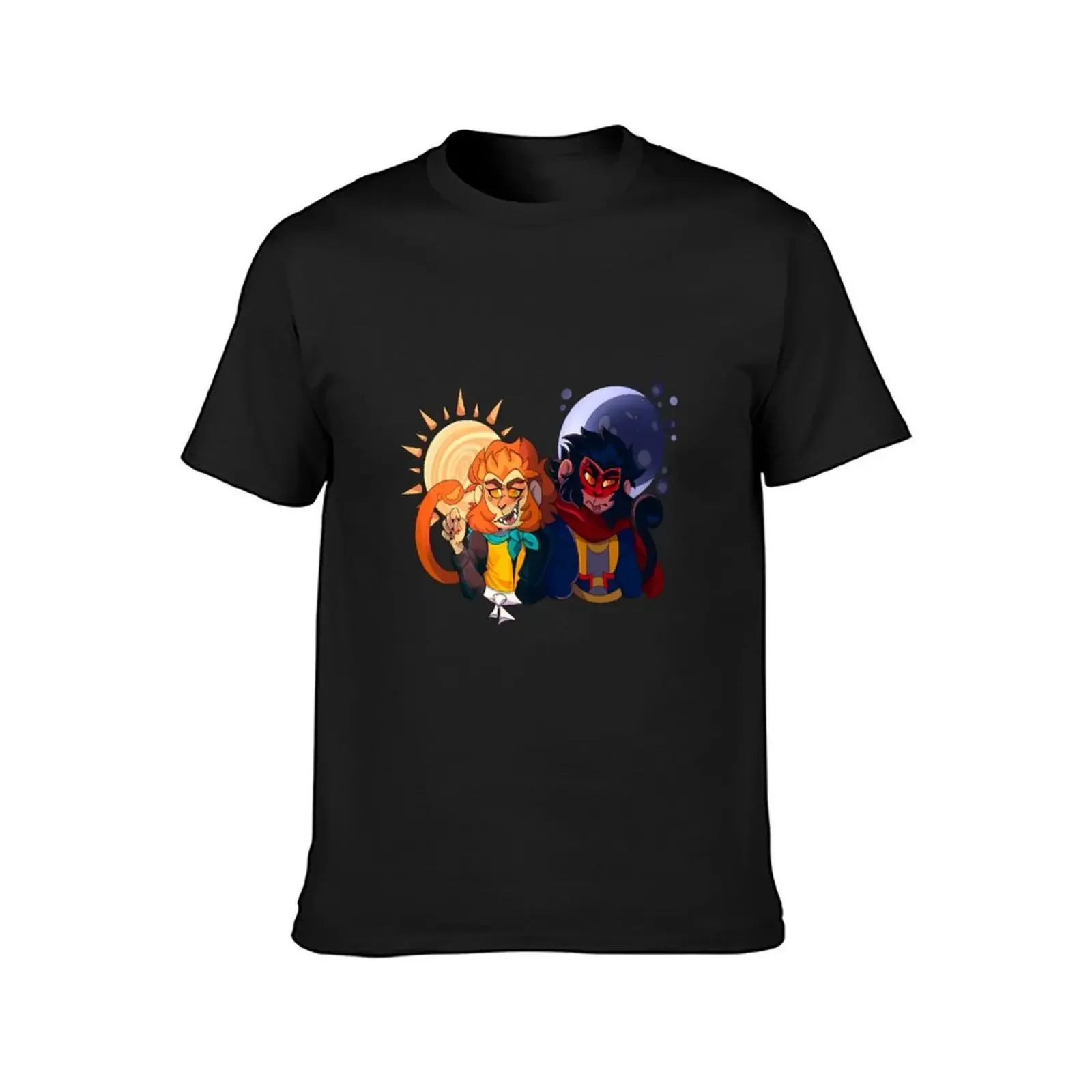 Sun Wukong and Moon Macaque T-Shirt heavyweights boys animal print quick drying anime figures mens graphic t-shirts hip hop