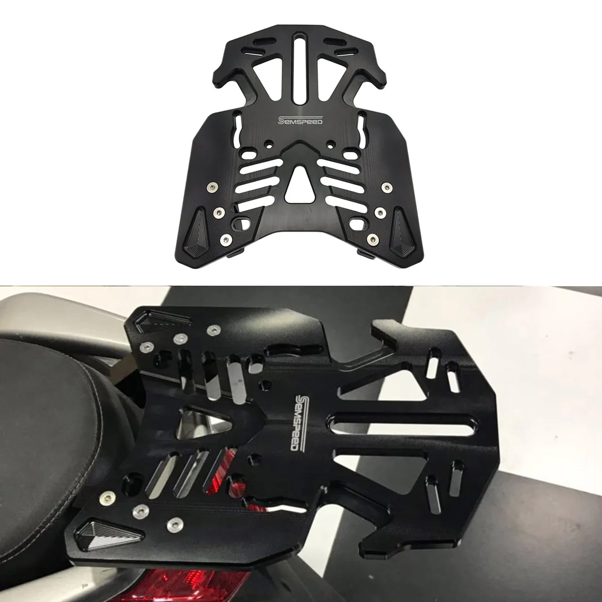 Мотоциклетный багажник из алюминия с ЧПУ для заднего кофра Yamaha NMAX 155 125 150 V1 2015-2019 2016 2017 2018