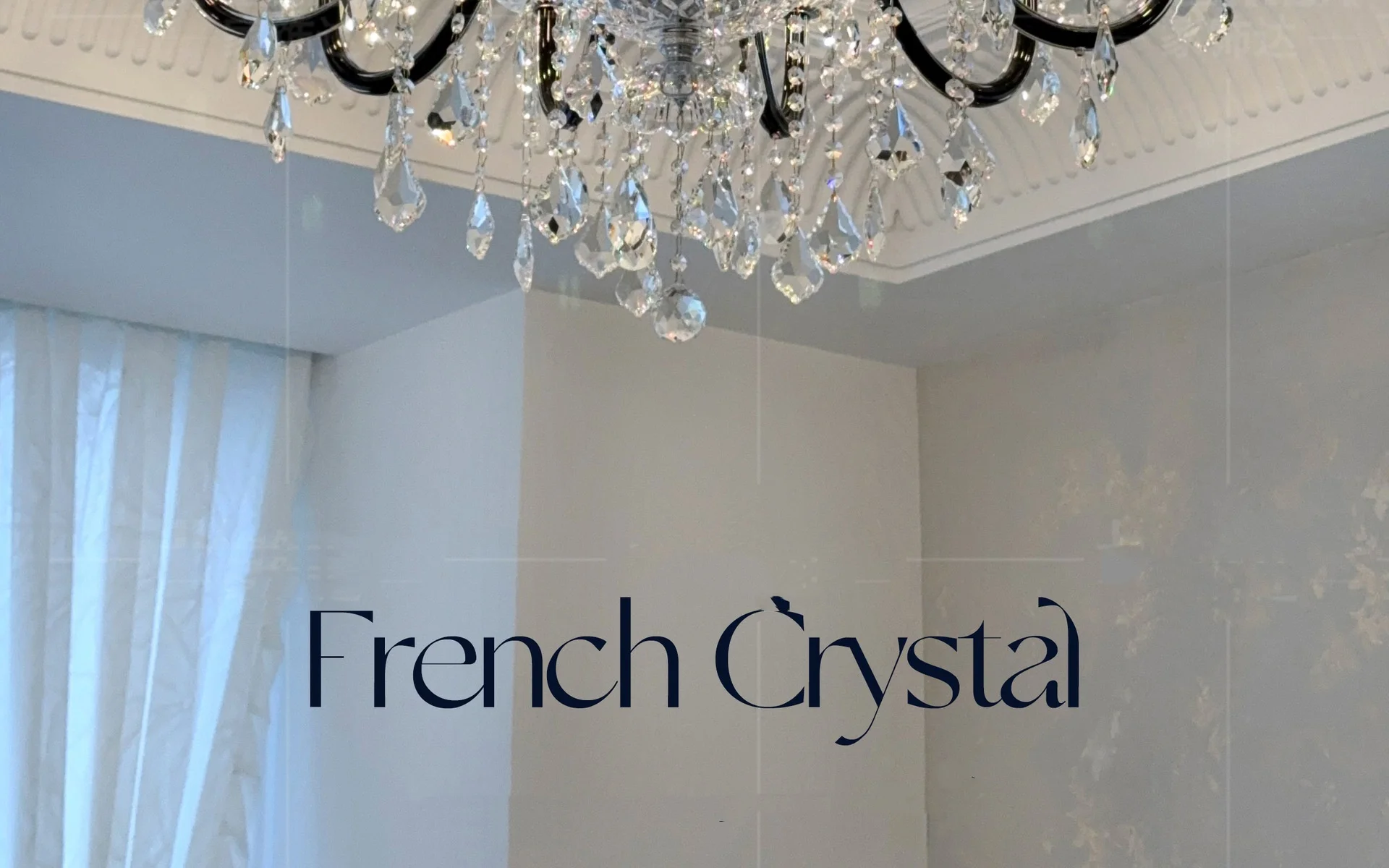 French Black Chandelier Living Room Glass Candle E14 Pendant