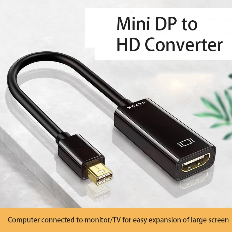 

MiniDP To HD Adapter Cable For 4K High-Definition Laptop Thunderbolt 3-Port TV Mini DP To HD-TV Converter