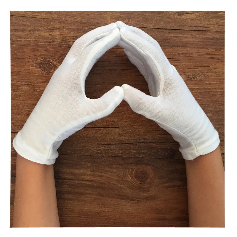 2 pairs children\'s white cotton gloves boy and girl white dancing glove kids white etiquette gloves R263