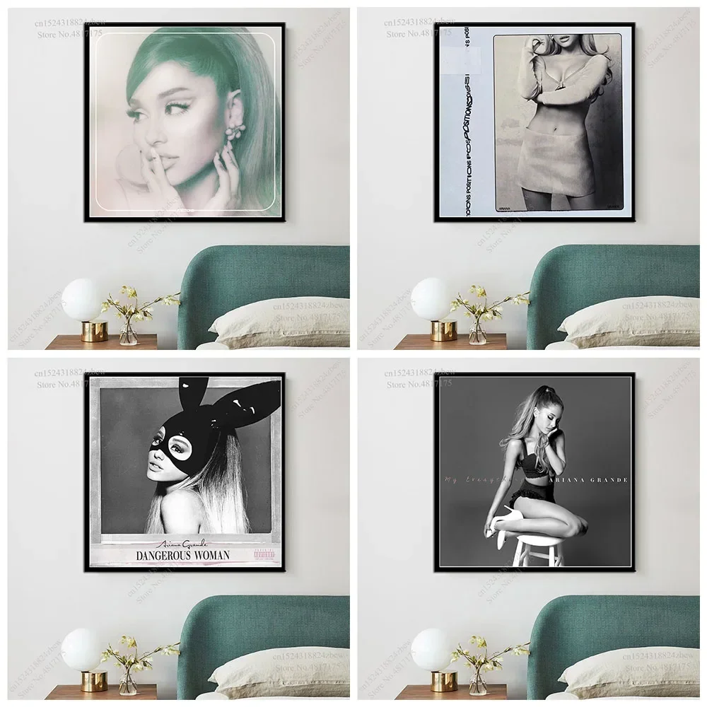 أريانا غراندي شكرا لك ألبوم التالي قماش المشارك المغني الموسيقى جدار الفن يطبع لديكور المنزل