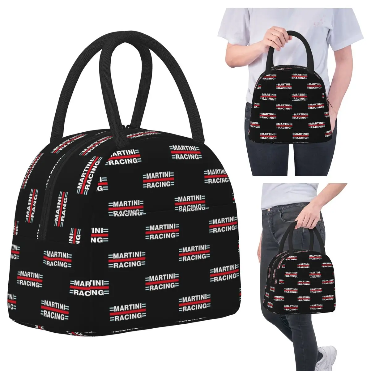 

Martini Racing Lunch Bags Insulated Bento Box Waterproof Lunch Tote Resuable Picnic Bags Cooler Bag for Woman Girl Travel