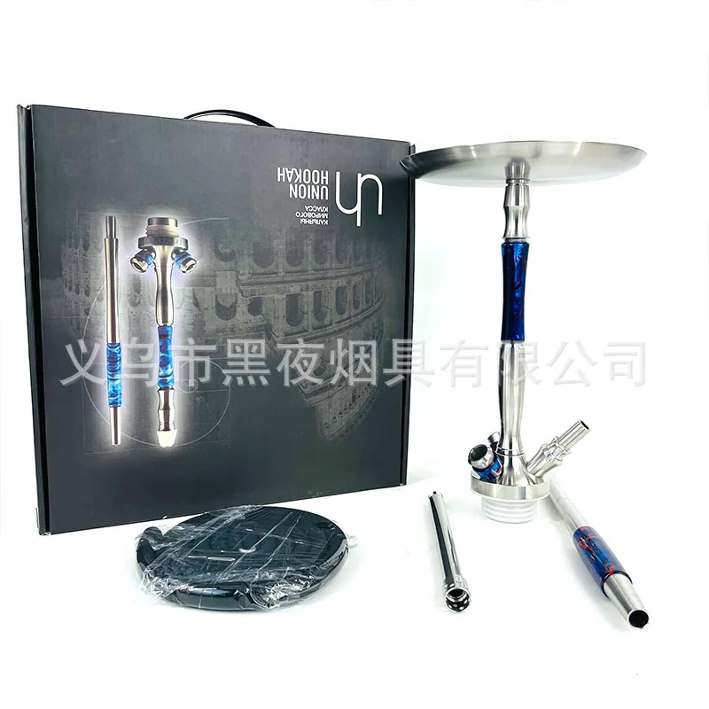 

Manufacturer's Resin Stainless Steel Hookah Kettles Large Single Tube Glass Shisha Hookah Kettles Bar Ktv Without Bottle