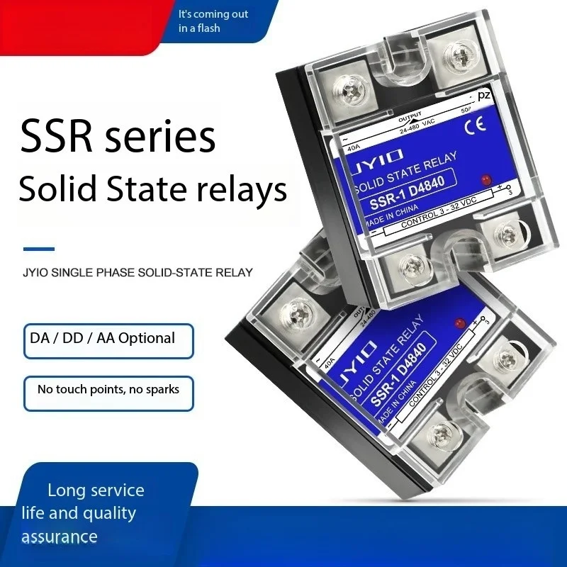 SSR-40DA 10A 25A 60A 100A DC AC Solid State Relay 24V 220V Single Phase Relay DDAA