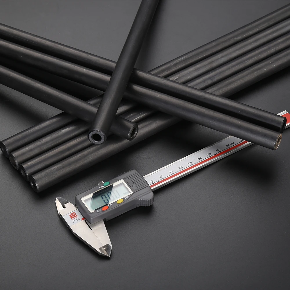 O/D 15mm Hydraulic Tube Round Seamless Steel Pipe Round Hollow Tube Pipe Seamless Tube Piepe for Home DIY Print Black
