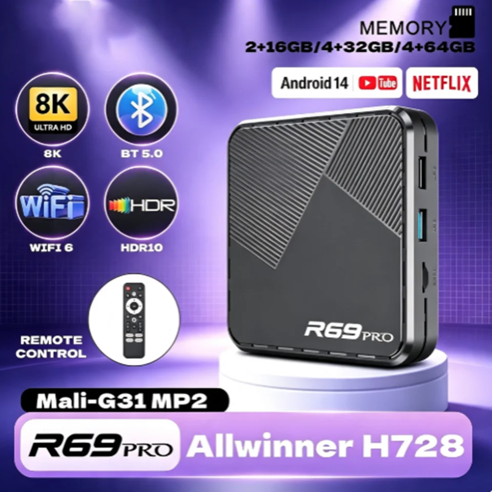 R69 PRO Android 14 8K Ultra HD – Smart Home Youtube Bewertung und Preis