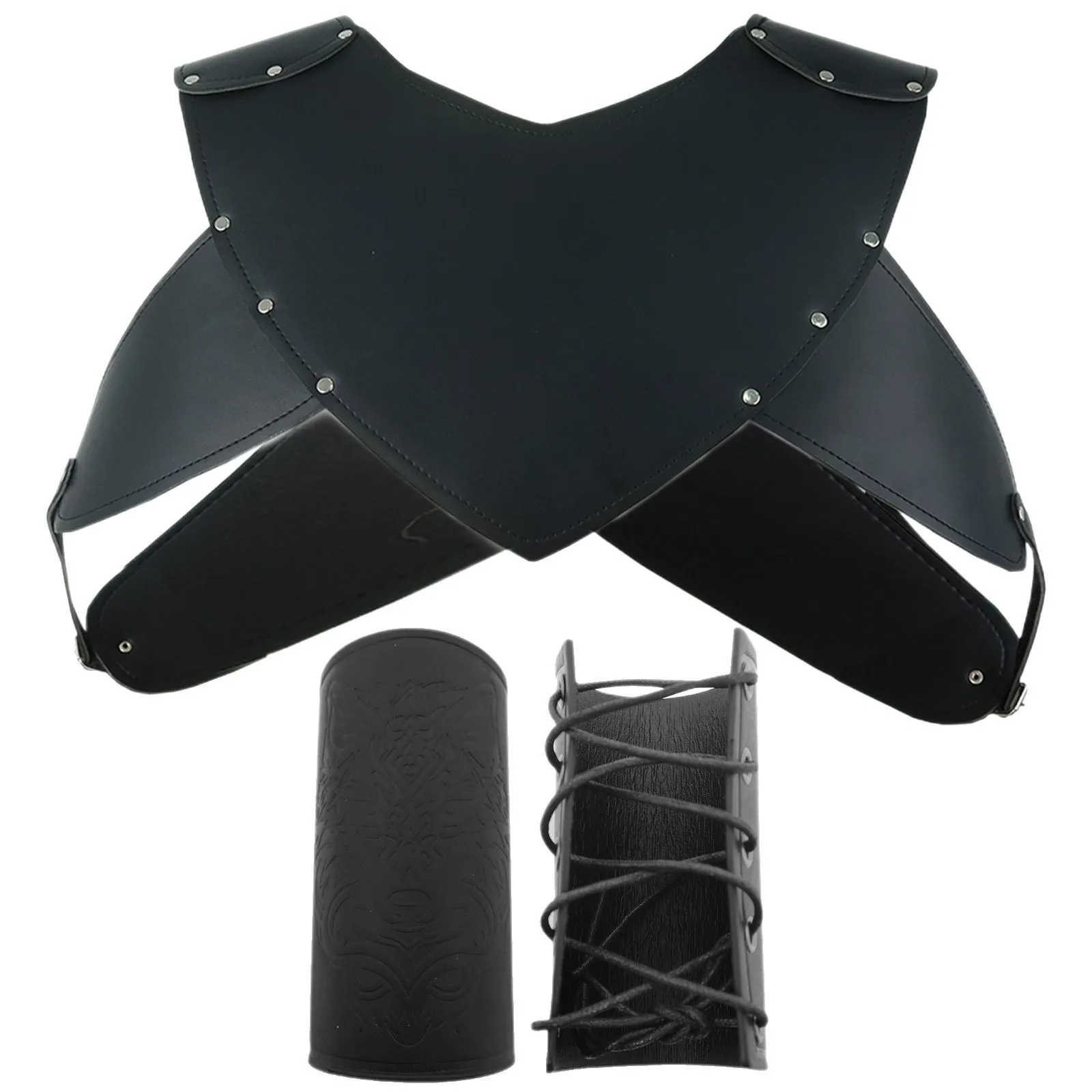 

Gladiator Belted Leather Armor Set - Medieval Viking Renaissance Stage Costume