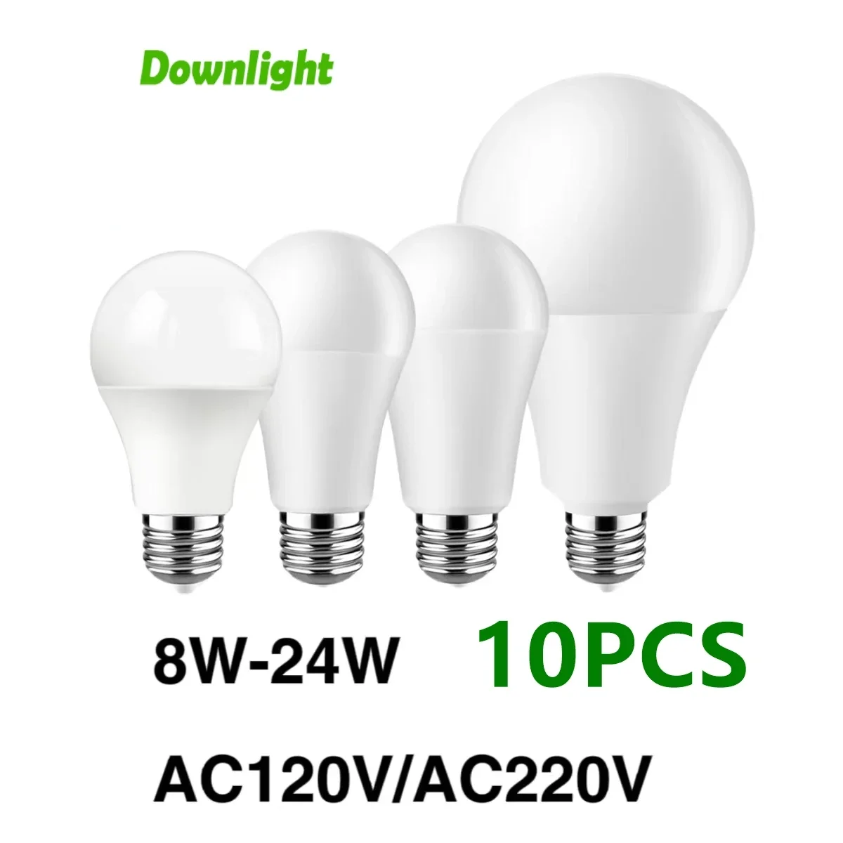 

10PCS Led Bulb Lamps E27 B22 AC110V/AC220V Light Real Power 8W 9W 10W 12W 15W 18W 20W 24WWarm White Lampada For Home