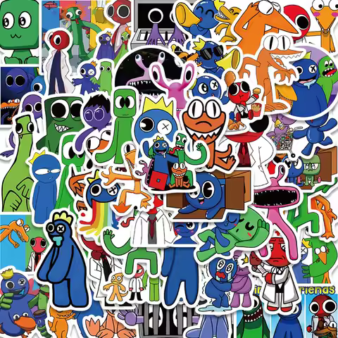 52pcs Cartoon Roblox Sticker Colorful Fuuny Decal For Diary Fridge Closet Wallet Backpack Envelope Label Decoration Sticker