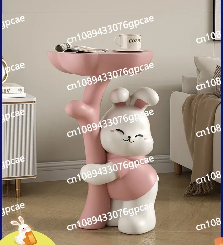 Rabbit Bear Side Table Floor Ornament Living Room TV Cabinet Sofa Coffee Table Bedside Table Home Decoration Housewarming Gifts