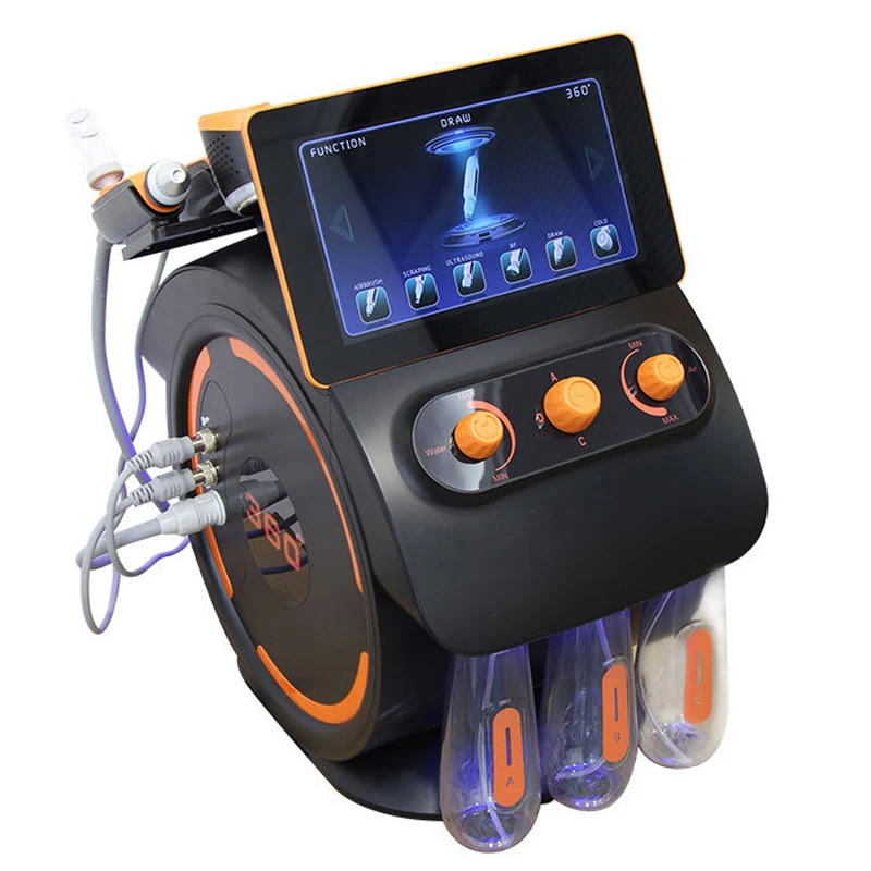 Шесть в одном, водный кислород, небольшой пузырьковый инструмент для ухода за кожей, косметический инструмент, инъекция кислорода, соскабливание кожи