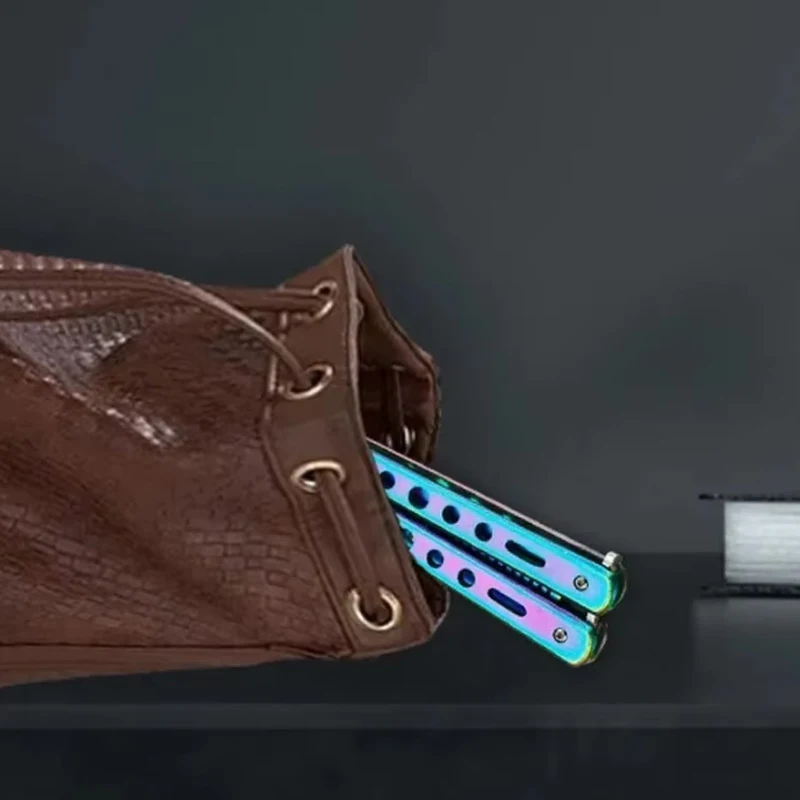 1 STKS Opvouwbare Kam Rvs Vlinder Mes Kam Baard Snor Brushe Salon Kappers Styling Tool