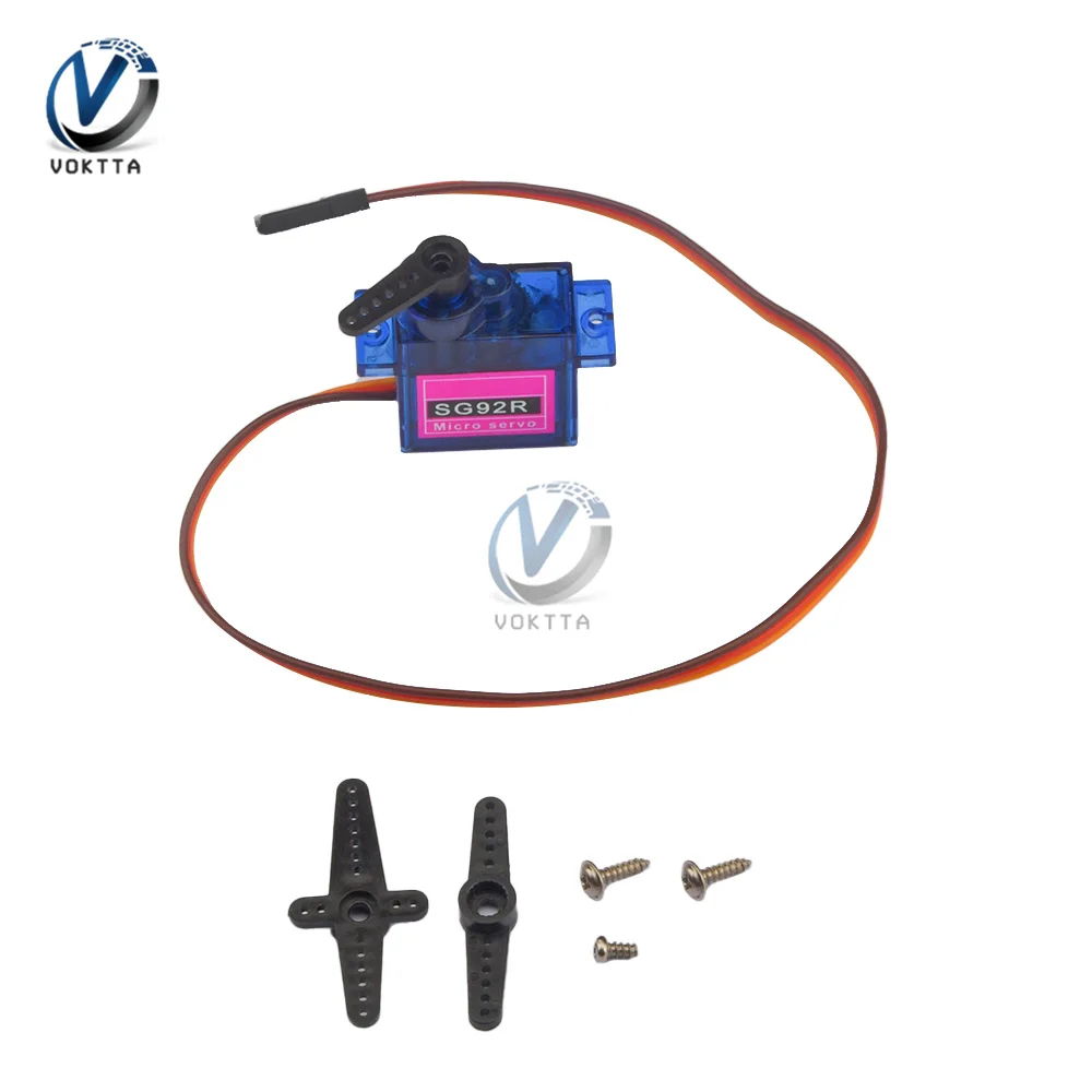 Servo SG92R blu 180 ° in fibra di Nylon Gear Smart Electronic RC Mini Micro Classic Servo per aerei RC modello di aereo ad ala fissa RC