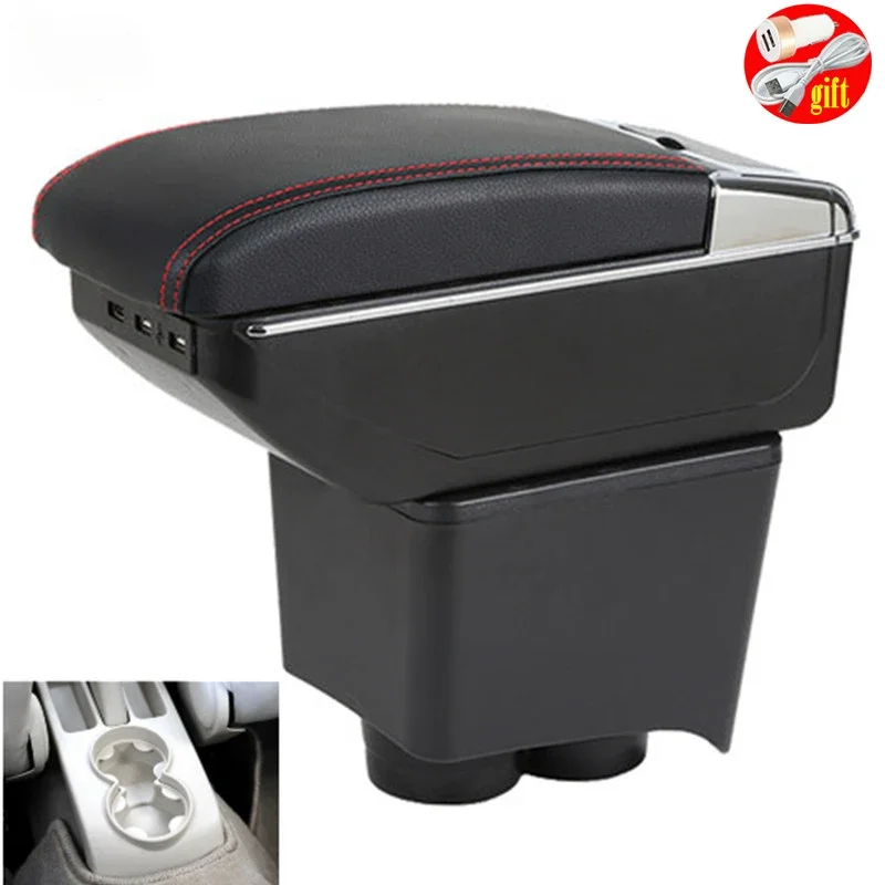 

NEW For Volkswagen Polo Armrest For VW Polo 9N 3 Car Armrest box 2002-2009 Storage box car Interior accessories USB Charging