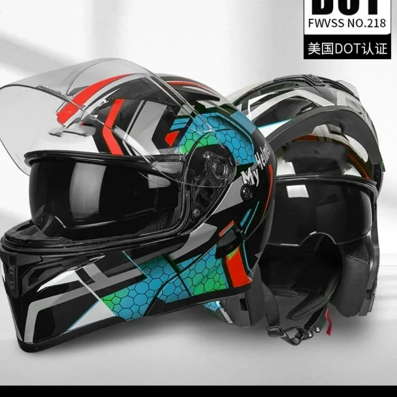 การรับรอง 3C Barefaced Double Male Locomotive Helmet หมวกกันน็อครถจักรยานยนต์ Four Seasons Bluetooth Machine Capacete Cascos