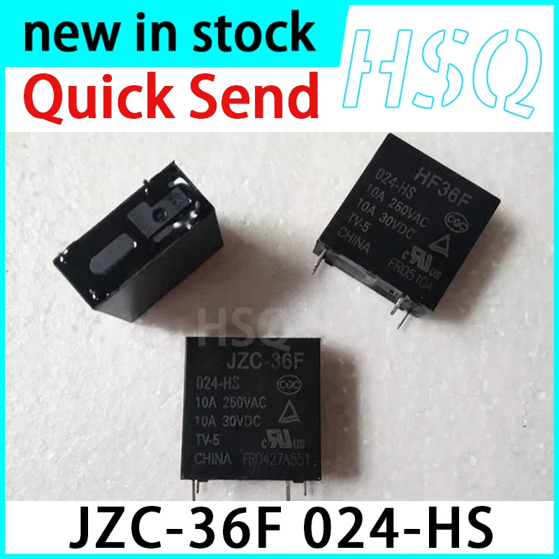 5PCS New JZC-36F 024-HS 4-pin Relay